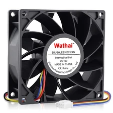 Wathai 92mm x 38mm 90mm Dual Ball 12V High Airflow Fan DC Speed... 