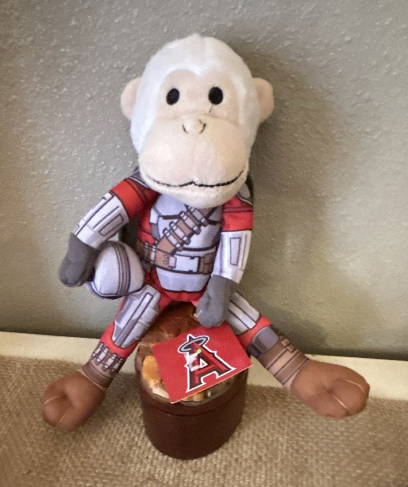 Los Angeles Angels Star Wars Night Mandalorian Rally Monkey Plush 