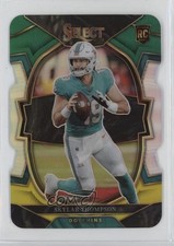 2022 Panini Select Concourse Green & Yellow Prizm Die-Cut Skylar Thompson sq1