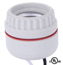 Antique Style Standard Base Porcelain Socket 2-Piece Threaded