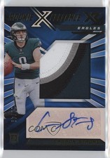 2022 Panini XR Rookie Xcellence Swatches Blue /49 Carson Strong #RXE-CS Auto ms9