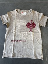 Engelbert Strauss Denim Workwear T-Shirt Kinder Taupe Vintage Gr. 122/128