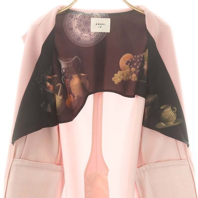 AMERI NOTCH PRINT LINING JACKET Women's M Pink Ta… - image 5