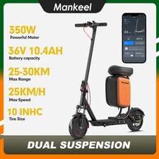 Foldable Adult Scooter LOT: Dual Shock Tech, Luggage Seat & App for Urban Rides