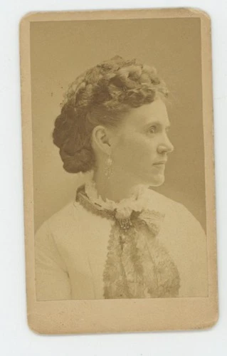 Mr Fancy Cancel Vintage CDV Wom Mrs Anderson N C Sanborn M Lowell MS Listing #9