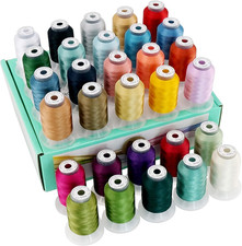 30 Colors Polyester Embroidery Machine Thread Kit 500M 550Y Each Spool - Color