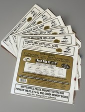 6 Packs Pioneer RMW-5 Top Load 12x12 Memory Scrapbook White Refill 5 Pages Per