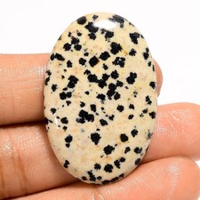 Trendy Natural Dalmatian Jasper Loose Gemstone Oval Cabochon 40.5 Ct 37X24X5 mm