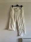BNWT NEXT PURE WHITE COTTON ROLL UP TROUSERS Sz 12 Rrp £19.99