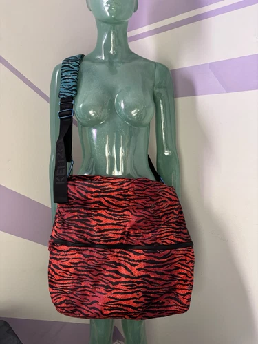 Borsa KENZO x H&M leopardata stampa tigre a righe corpo incrociato rosso rosa espandibile UNISEX