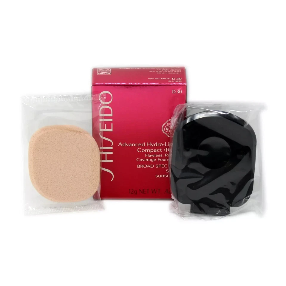 5 PACK LOT SHISEIDO Advanced Hydro-Liquid Compact (REFILL) D30 Very Rich Brown - Image 2 of 2
