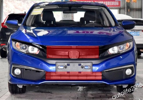 Cubierta de rejilla delantera malla de detección de insectos para automóvil para Honda Civic 10th 2016-2021 - Imagen 4 de 11