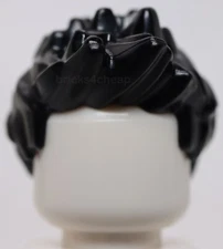 Lego Black Minifigure Hair Spiked