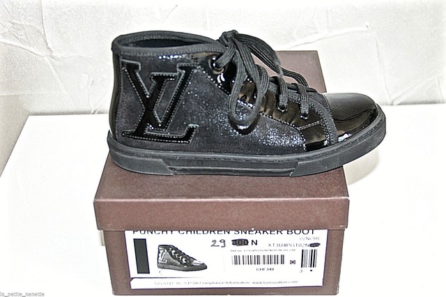 jolies punchy sneakers boot black LOUIS VUITTON pointure 29  NEUVES EN BOITE