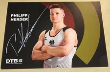 Philipp Herder Orig. signierte Autogrammkarte DTB Turnen Autogramm Olympia #18