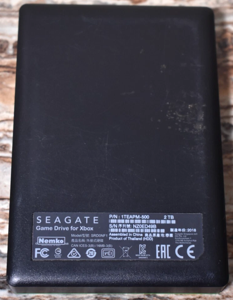 Seagate Xbox 2TB USB External Hard Drive Green -  for parts or repair - Image 3 of 4