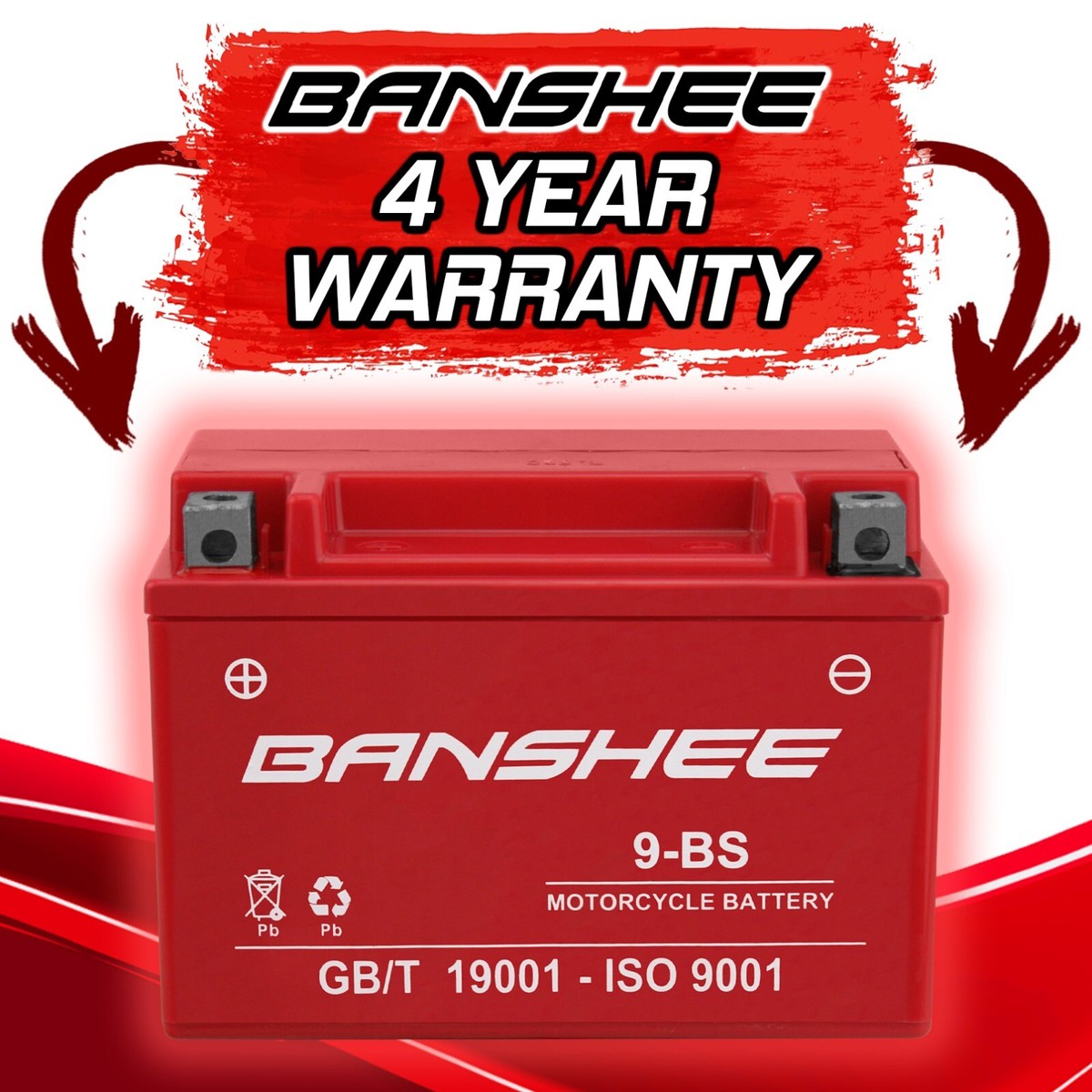 Banshee YTX9-BS Battery Compatible with Kawasaki ZX600 Ninja