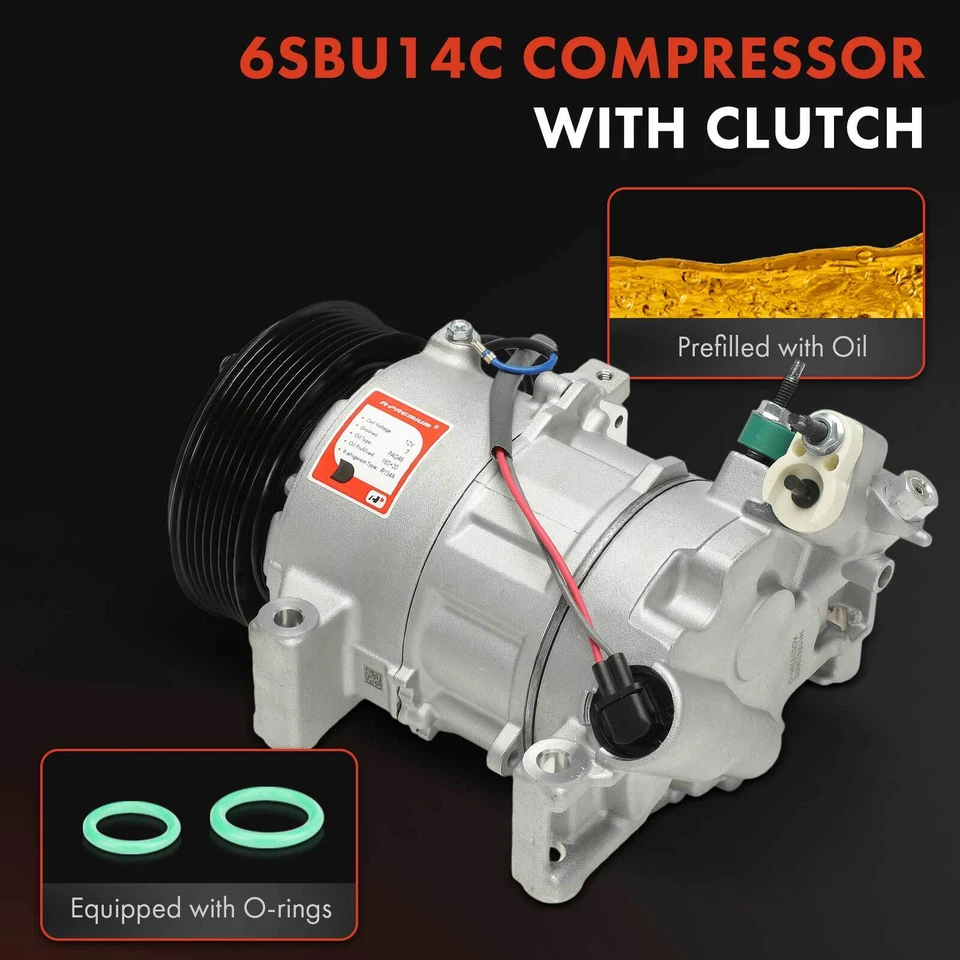 Компрессор кондиционера с 7-канавочным шкивом для Acura RDX 2019-2024 TLX 2021-2022 L4 2,0 л - Изображение 3 из 4