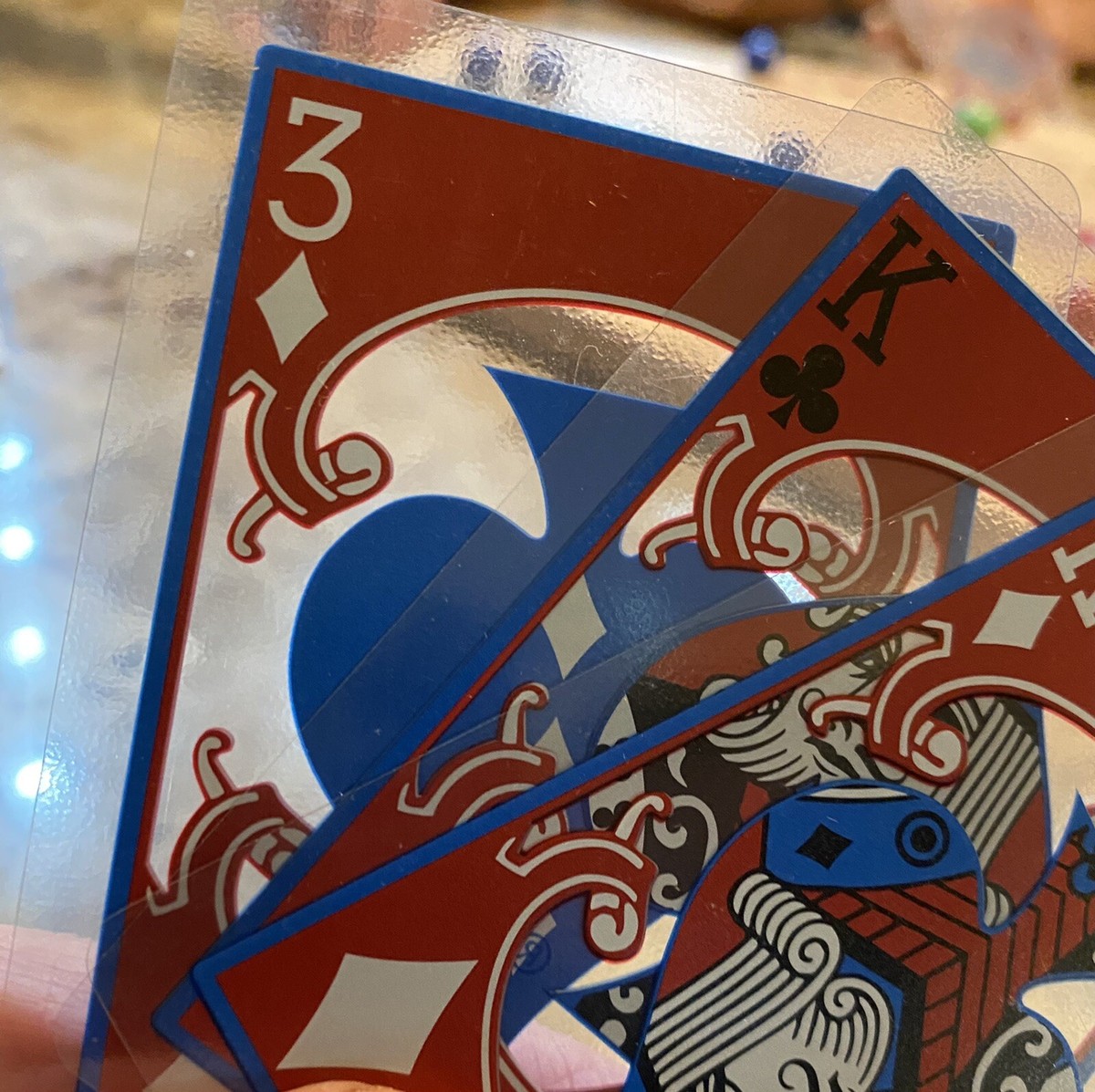 Vintage Bicycle Clear Plastic Poker Playing Cards In Plastic