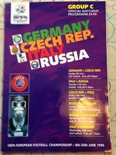 1996 Euro 96 Group-C Programme. GERMANY, CZECH REPUBLIC, ITALY and RUSSIA