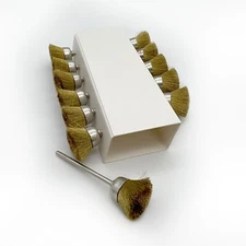 Foredom -  Cup Brush, Brass Wire, 12 Mm D - 9.5Mm L - 3/32" shank - 12 pack