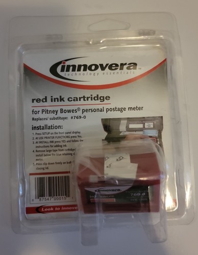 Cartuccia inchiostro rosso Innovera per contatore personale Pitney Bowes IVR-1769 NUOVA - Foto 2 di 2