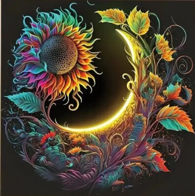 Diamond Painting Stickerei 30x30cm Bilder Set Malen nach Zahlen Sonnenblume