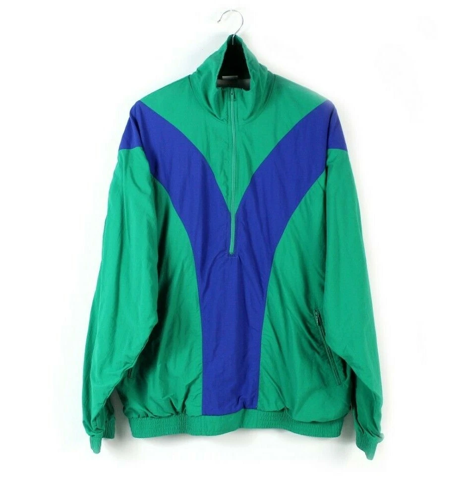 1995 SCHNEIDER vintage half zip track jacket windbreaker sweatshirt 90s L