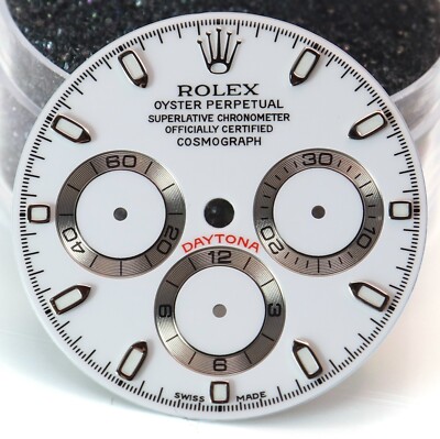 Rolex Daytona Cosmograph White Dial w/ Silver Sub-dials 116520 116500 CustomDial