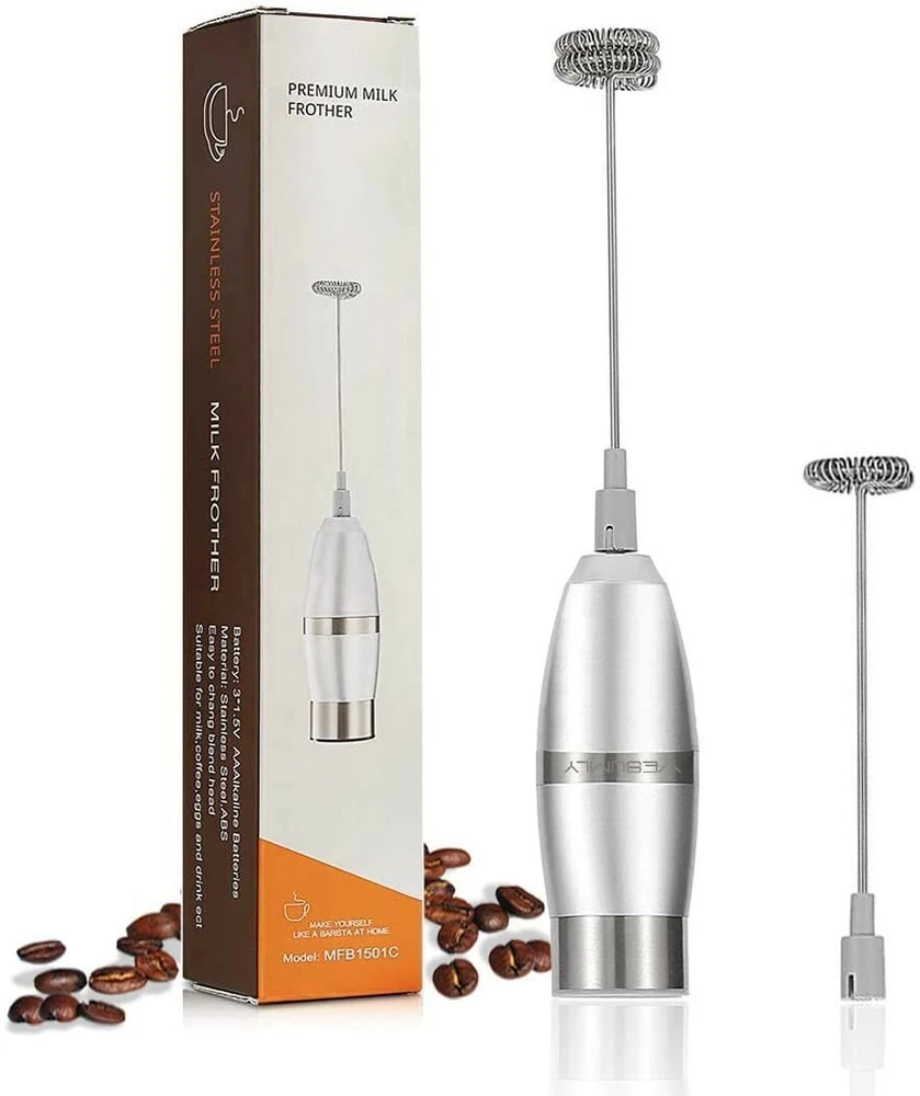 Milk Frother Egg Beater Electric Double Spring Head Milk Bubble for Large Cup Milk Frother Egg Beater Electric Double Spring Head Milk Bubble for Large Cup