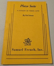 Paperback Book, Plaza Suite, A Comedy In 3 Acts, Neil Simon, Signed! 1969, VG