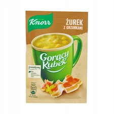Knorr Goracy Kubek Zurek z Grzankami Sour Rye Soup w Croutons 17g Bag (5-Pack)