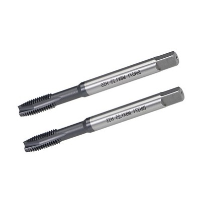 2Pcs M8x1.25 Spiral Point Threading Tap for Repair H2 HSS TICN Coated DIN371