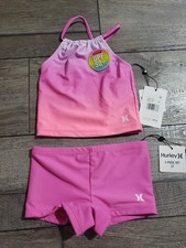 Hurley Girls' Boyshort Tankini 2-Piece Swimsuit Sz 2T