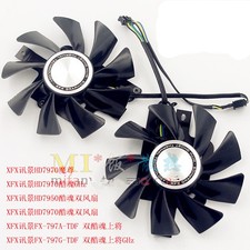 1 pair XFX Radeon Sapphire HD7950 HD7970 VAPOR-X Dual Fan FD9015U12S with metab