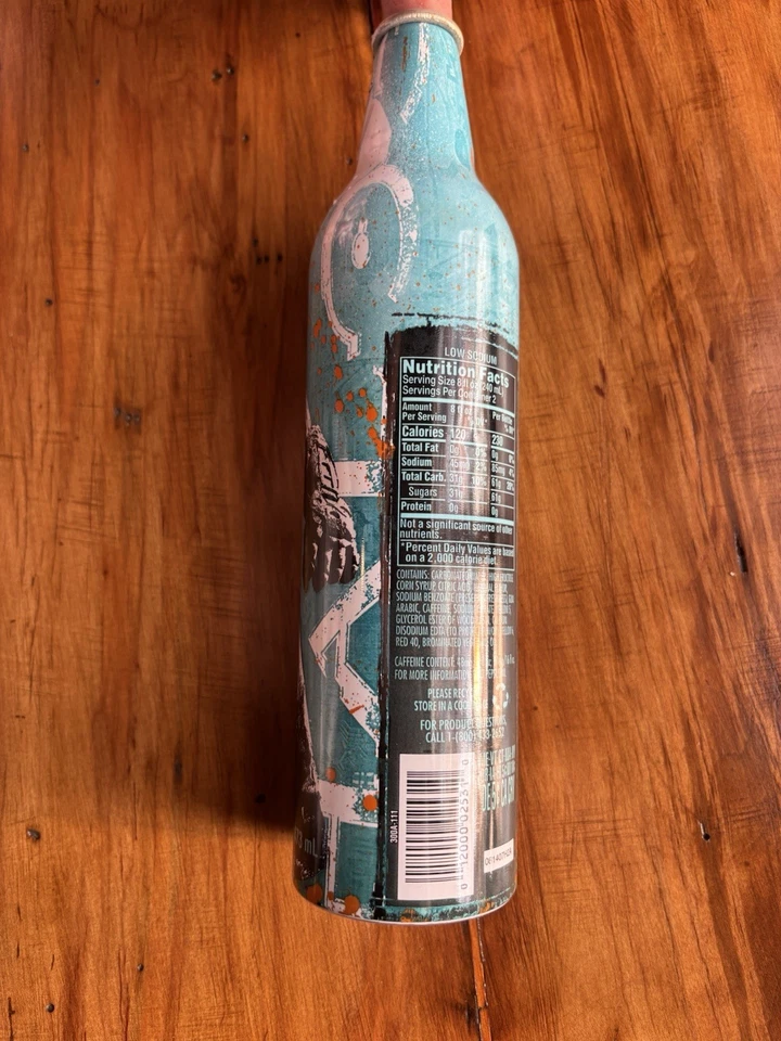 Винтажная топливная бутылка Mountain Dew Game Halo 3 Master Chief зеленая этикетка алюминий - Изображение 4 из 4