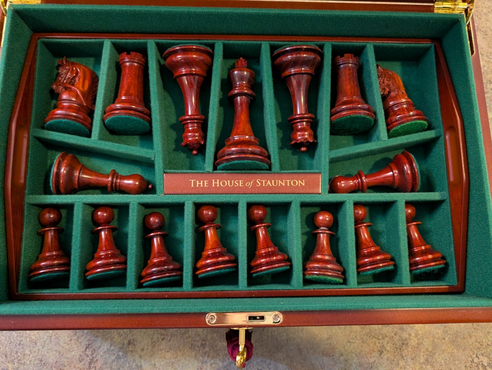 House of Staunton Wood Chess Set Pieces w Case Sultan Series Prestige ...
