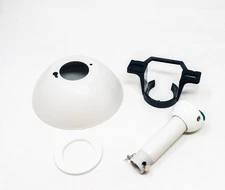 HOME DECORATORS Merwry 52 in. Matte White Ceiling Fan Canopy Bracket Downrod