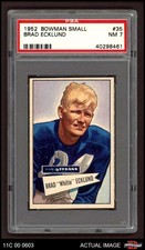 1952 Bowman Small #35 Brad Whitie Ecklund Texans Oregon PSA 7 - NM