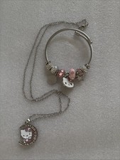 Hello Kitty Necklace and Bracelet Set