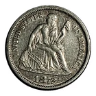 1872 Seated Liberty Dime VF/XF Silver 10C Philadelphia Issue #931