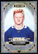 2020-21 Upper Deck Stature Jack Rathbone Rookie 350/399 Vancouver Canucks #117