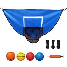 Trampoline Basketball Hoop, with Pump and 4 Mini Balls, Easy to Install, Univ...