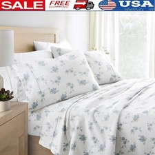 Ultra Soft 100 Cotton Flannel Sheet Set Cozy Sleep Deep Pocket Machine Washable