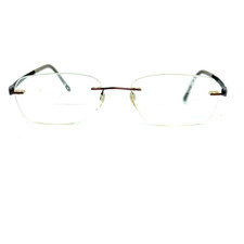 Silhouette 5452 40 6056 Titanium Brown Rimless Eyeglasses Frames 17 135 21028