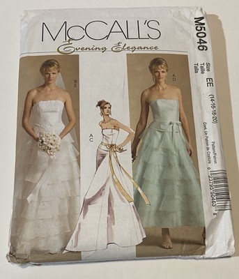 McCall's Evening Elegance Pattern M5046 Lined Tops & Skirts Size 14-20 UC FF
