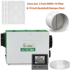 CoAiro 150 Whole House Dehumidifier 140 Pint w/ Fresh Air Function 5y Warranty