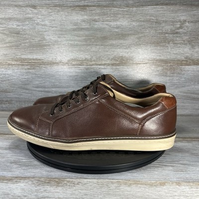 Johnston & Murphy Mens Mcguffey Tan Oiled Leather Plain Toe Oxford Shoes Sz 13
