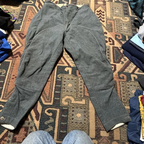 Vintage World War 1 Military Pants Trousers Workwear 1916 Wool buckle back