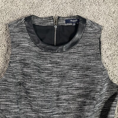 Madewell Womens Dress Mini Gray Tweed Leather Trim Pleated Heathered Gray Size 0 | eBay Madewell Womens Dress Mini Gray Tweed Leather Trim Pleated Heathered Gray Size 0 | eBay